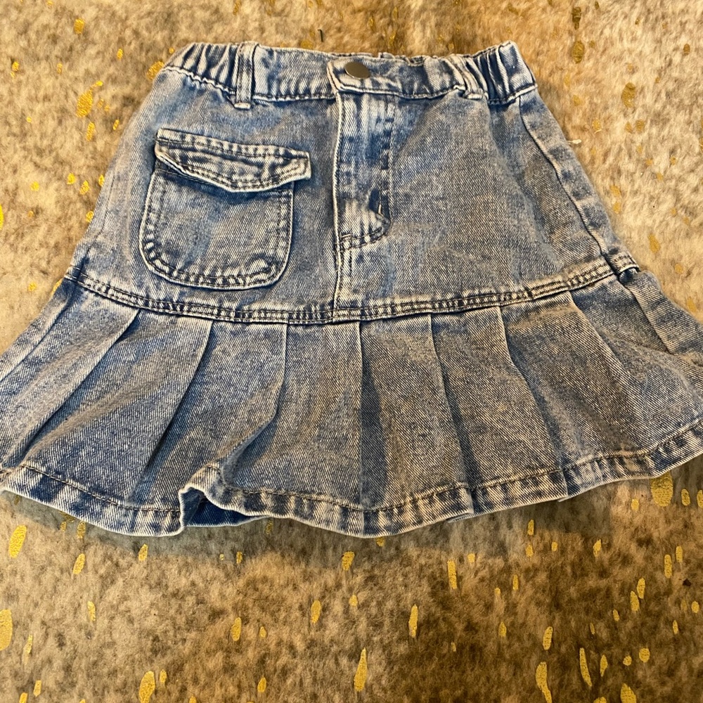 SHEIN Blue A-Line Mini Skirt with Pleated Cargo Style